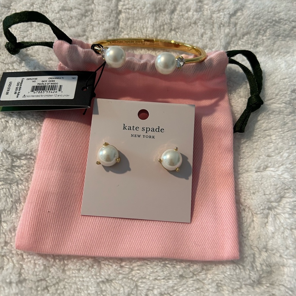 Kate Spade bangle with earrings
